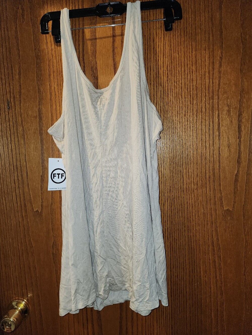 Fashion to Figure Khaki Scoop Neck Layerin Tank Top 2 NWT - Picture 6 of 8